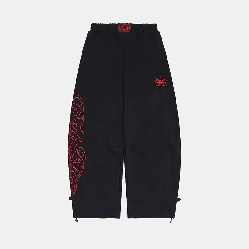 American Retro Hot Girl Loose Casual Pants Women's  Design Sensation Sport Wide Leg Long Trousers Straight Leg Pants