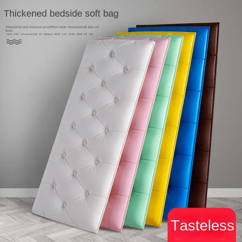 Thickened 12MM Self-adhesive 3D Wall Sticker Bed Head Anti-collision Soft Wall Enclosure Cushion Waterproof Wall Panel 10pcs abec 5 6801 2rs 6801 2rs rs 12x21x5 mm inner diameter 12mm thin wall rubber seal deep groove ball bearing