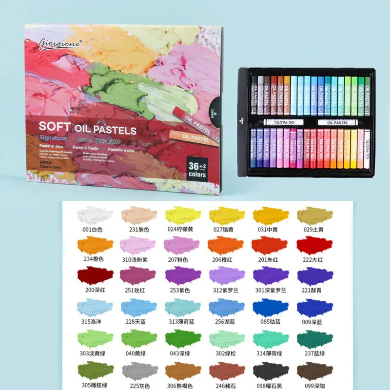 24/36/48/64 Colors Pastel Colored Chalk Drawing Crayon Set Chalk