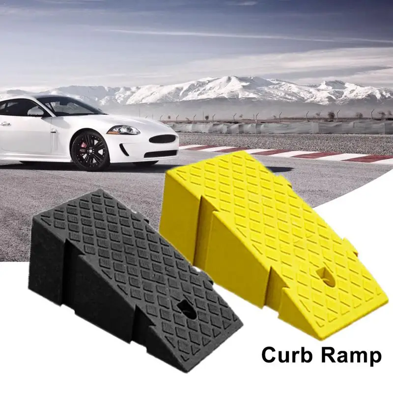 

Portable Curb Ramps Lightweight Heavy Duty Plastic Threshold Ramp Kit For Car Trailer Truck Bike Motorcycle With 16CM Height