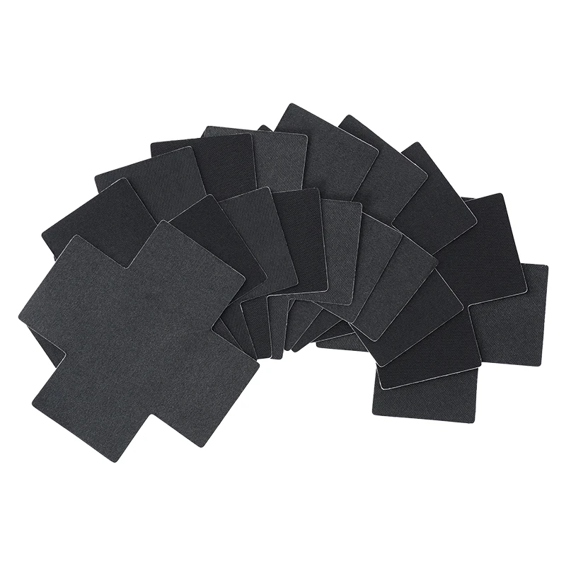 20pcs Black Women Cross Shape Self-Adhesive Disposable Satin Nipple Cover Sexy Breast Pasties Stickers Invisible Nipple Covers