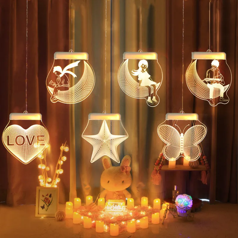 

Светодиодный ночсветильник в виде сердца, украшение для вечеринки, единорог, подарок на день рождения, праздник для будущей матери, Дня Свят...