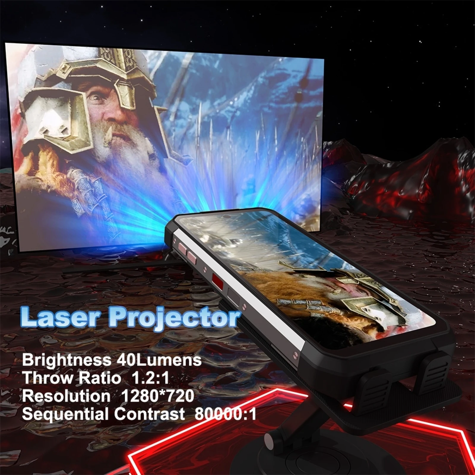 Unihertz 8849 Tank 2 Laser Projector Rugged Phone Android 13 