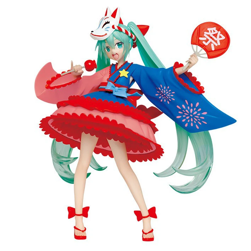 

Original TAITO Hatsune Miku Summer Festival Summer Clothes 2Nd 18Cm Pvc Anime Action Figurine Model Toys for Girls Kids Gift