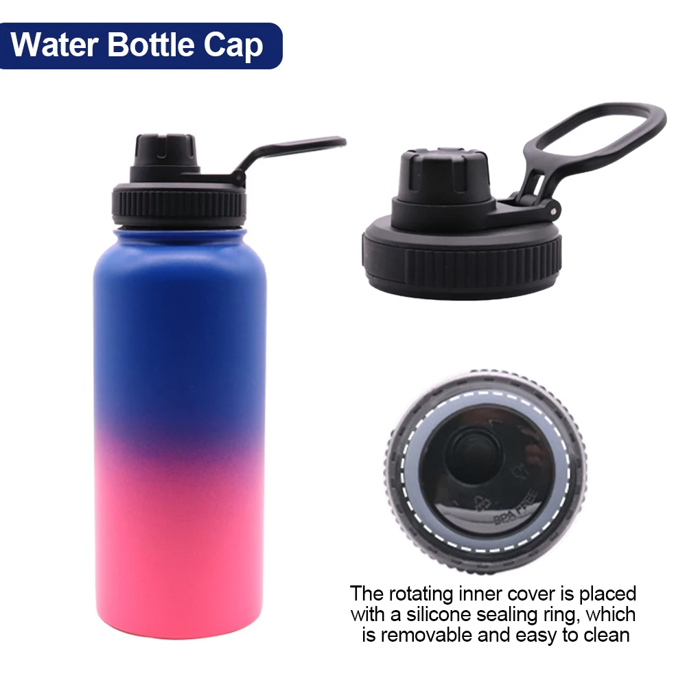 Vmini Push-Button Flip Lid, Compatible with Hydro Flask Wide Mouth Water  Bottle, Wide and Rotating Handle, Easy to Carry - Leak