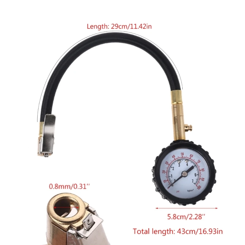 Professional Rapid Air Down Tire Deflator Pressure Gauge 100Psi