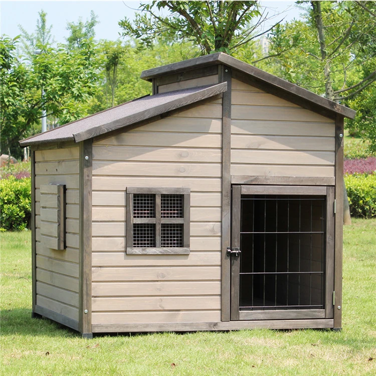 

Custom Large Removable Easy To Install Pet Wooden House Rainproof Ventilation Dog Kennel