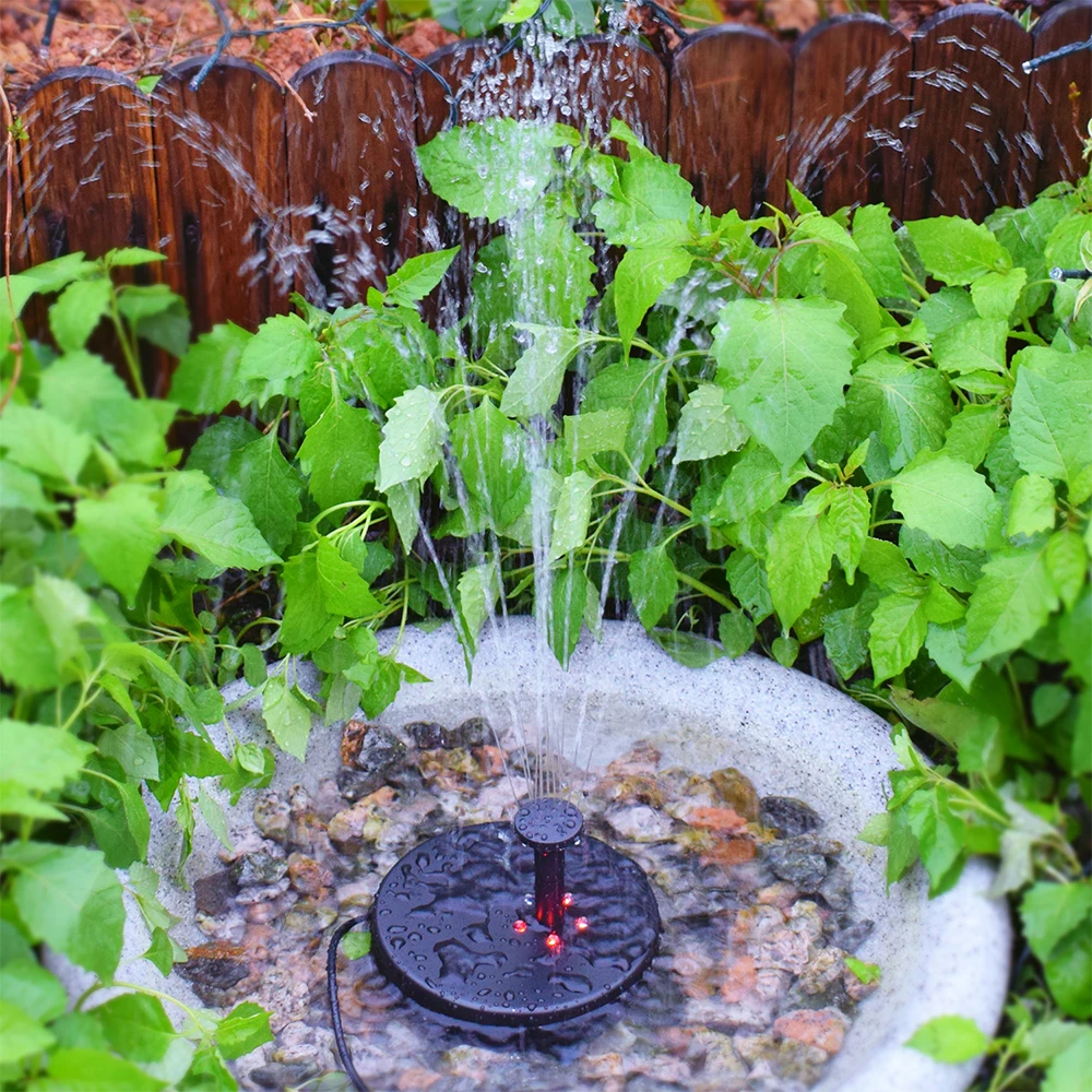 6V 3.5W Solar Fountain Pump Solar Power Brushless Water Pump Built-in Storage Battery LED Fountain For Pond Garden Bird Bath solar fountain solar fountain pump solar water pump