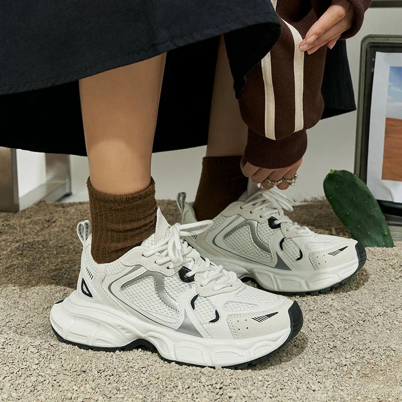 Women Sneakers Flats Platform Shoes Patchwork Thick Bottom Soft Leather Round Toe Casual Ladies Sneakers Size 35-40 women shoes women sneakers women flats