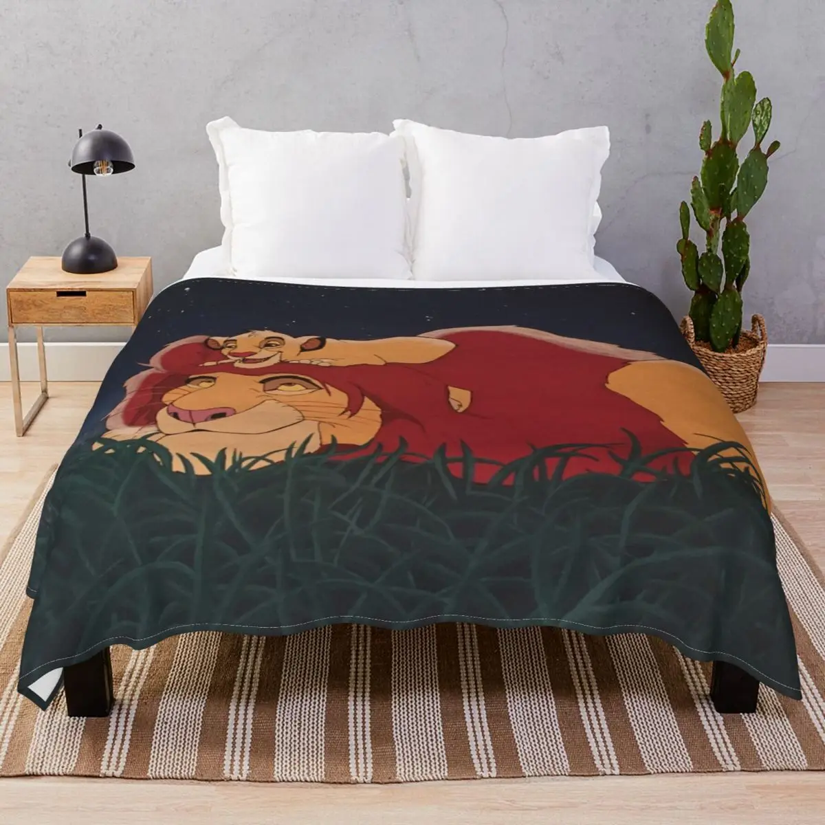 The Lion King Mufasa And Simba Blanket Fleece Decoration Lightweight