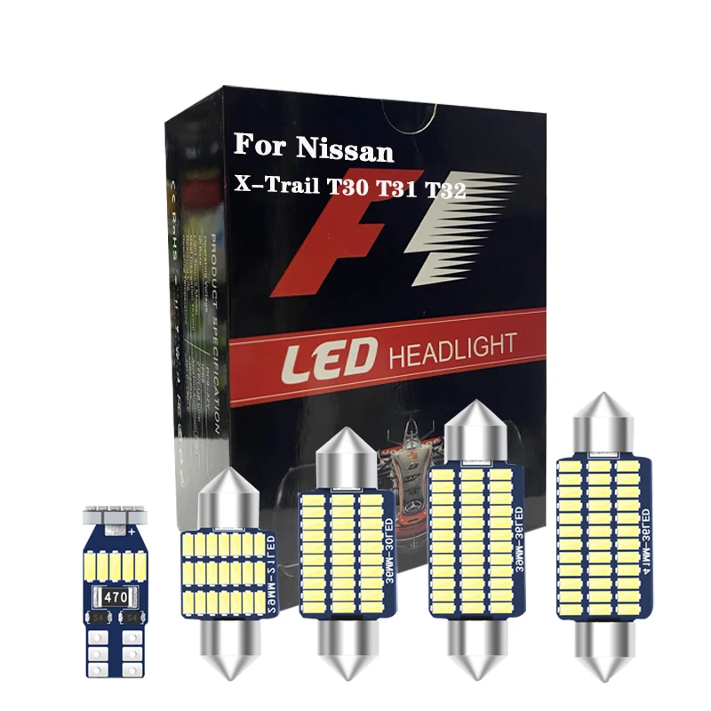 

Canbus LED Interior Light For Nissan X-Trail X Trail T30 T31 T32 2001-2021 Vehicle Accessories Map Dome No Error Bulbs Kit