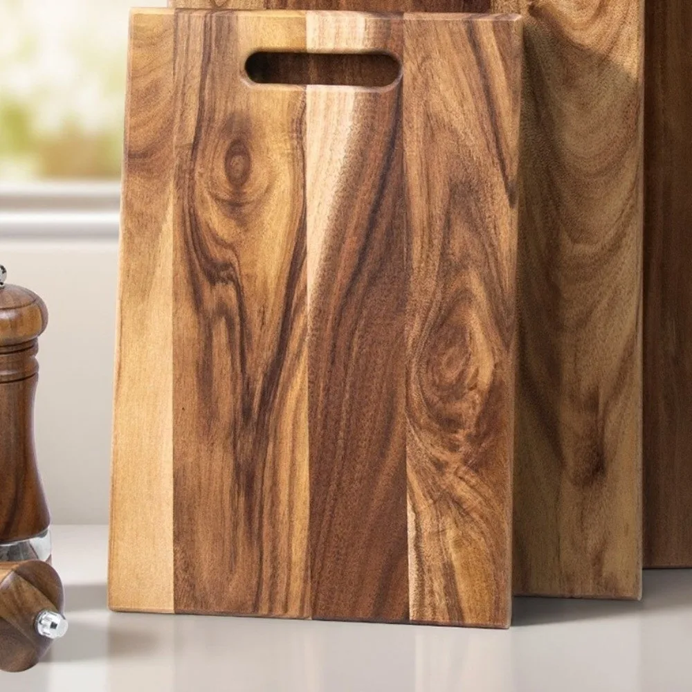 Thickened Solid Wood Cutting Boards Rectangle Shape Smooth Surface Chopping Board Wood Natural Color Chopping Block Food Serving