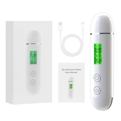 Advanced LCD Skin Moisture Analyzer Pen | Digital Facial Hydration & Health Tester (White With Box)