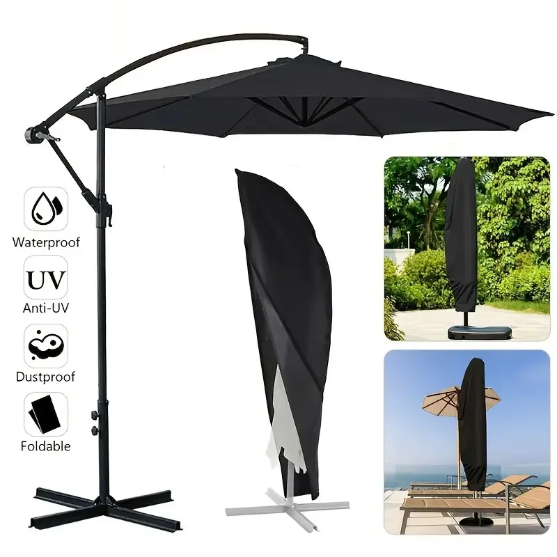 Umbrella Cover 210D Oxford Fabric Garden Umbrella Cover Waterproof with Zipper For 9ft to 12ft Garden Outdoor umbrella cover