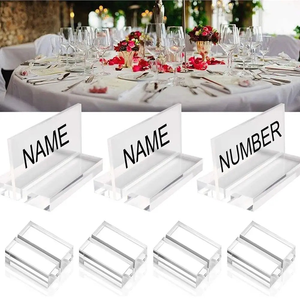 Acrylic Stands Place Card Holders Table Number Stands for Table Wedding Photos Office Home Decor