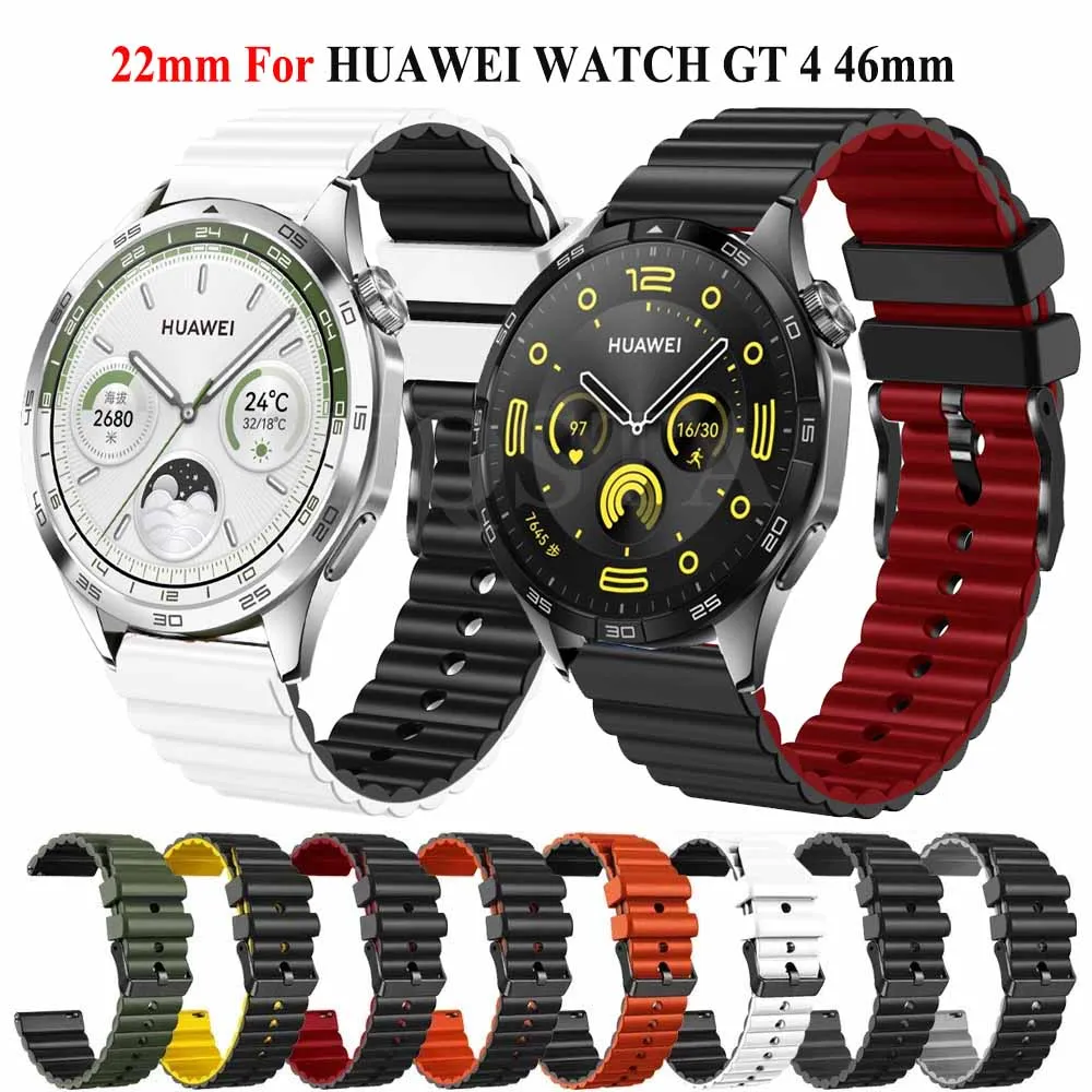 Per Huawei Watch Gt 4 46Mm Cinturino 22Mm Cinturino In Silicone Per Huawei Watch 4 Gt 2 Gt 3 Pro 46Mm Se Smartwatch Wristband