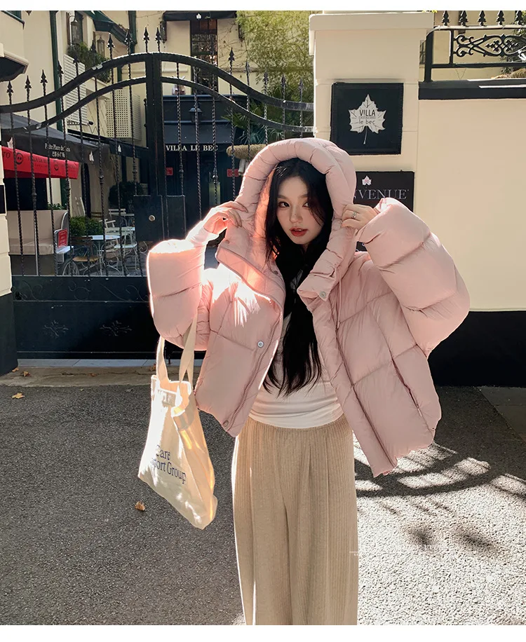 Warm Hooded High Quality Women Down Jacket Overcoat 2025 New Fashion Winter White Duck Down Thicken Short Women Down Jacket H213