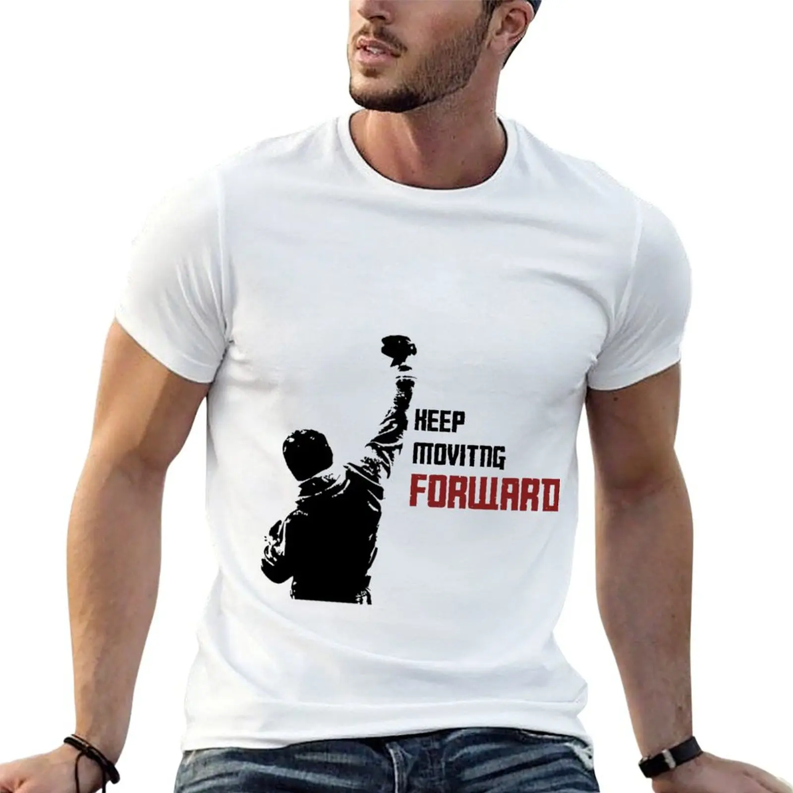 

Футболка Forwad мужская с надписью на заказ, одежда для отдыха на лето