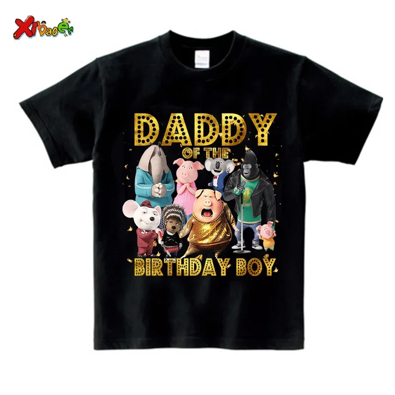 Family Matching Outfits Boys Birthday Party Shirt  Personalized Name 1st 10th Family Birthday Party Outfits Golden Shiny Outfits 2