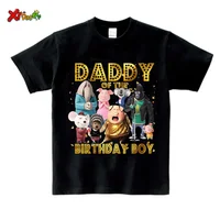Family Matching Outfits Boys Birthday Party Shirt  Personalized Name 1st 10th Family Birthday Party Outfits Golden Shiny Outfits 2