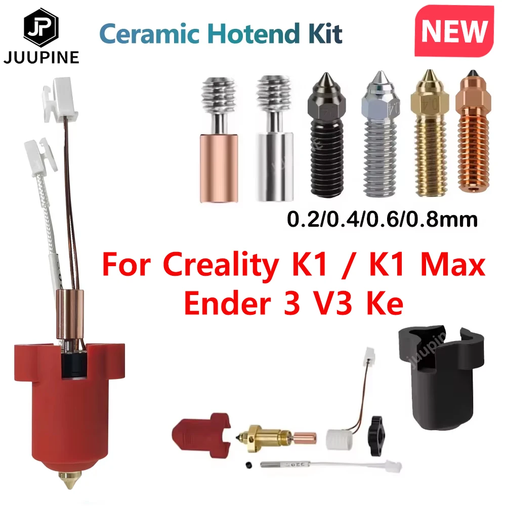 High-Speed Hotend Nozzle Kit with Ceramic Heating Block and Extruder
