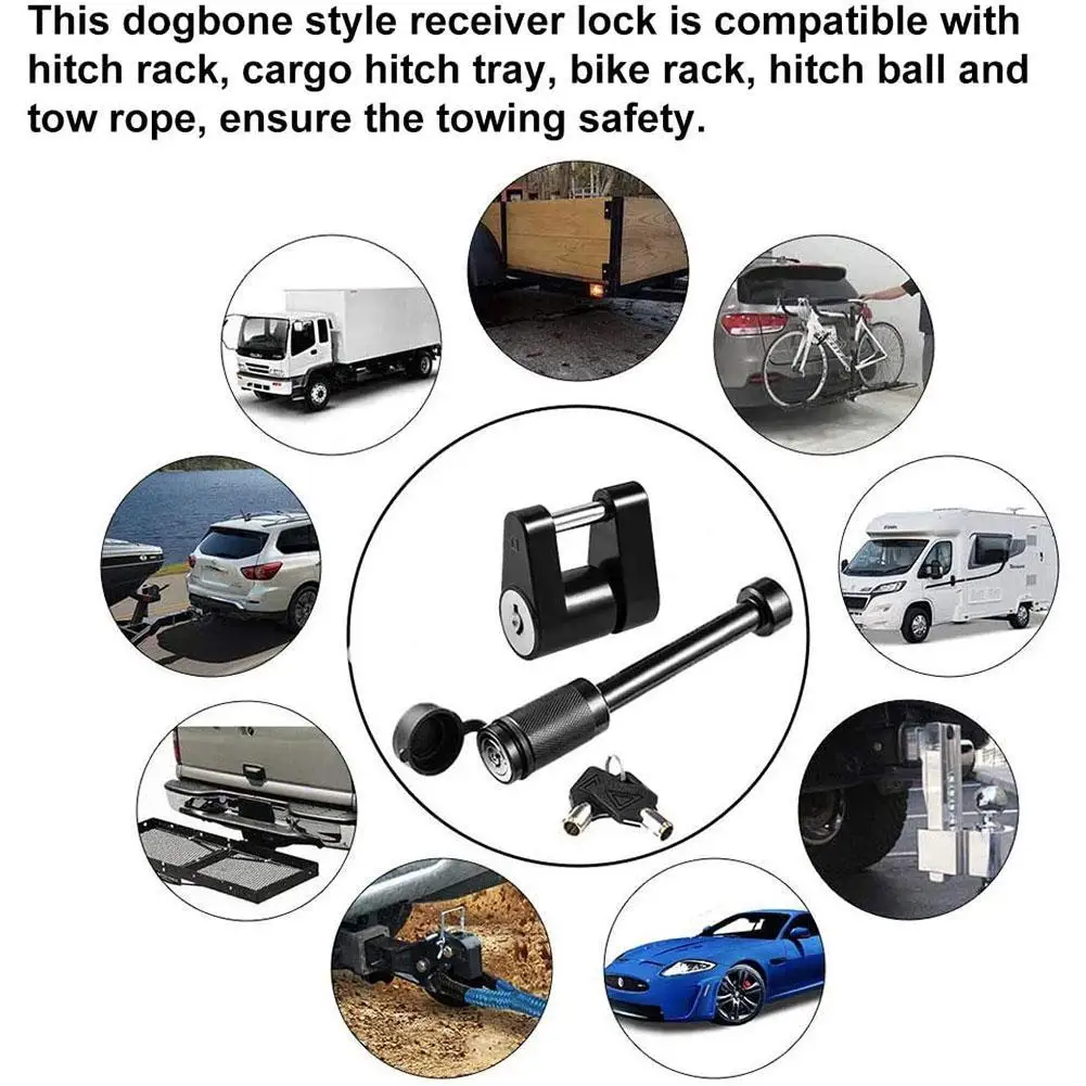 

Zinc Alloy Small Trailer Long Lock Element Lockstitch Trailer Hitch Coupler Lock For Locking Hauling Security Towing Tow Lo J3A0
