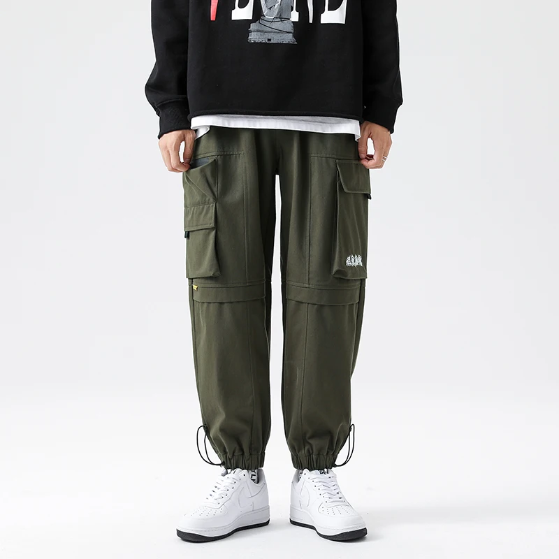 

Hip Hop Cargo Pants Men Street Joggers Pants 2022 New Spring Harajuku Multi-Pocket Trousers High Quality Cotton Harem Trousers