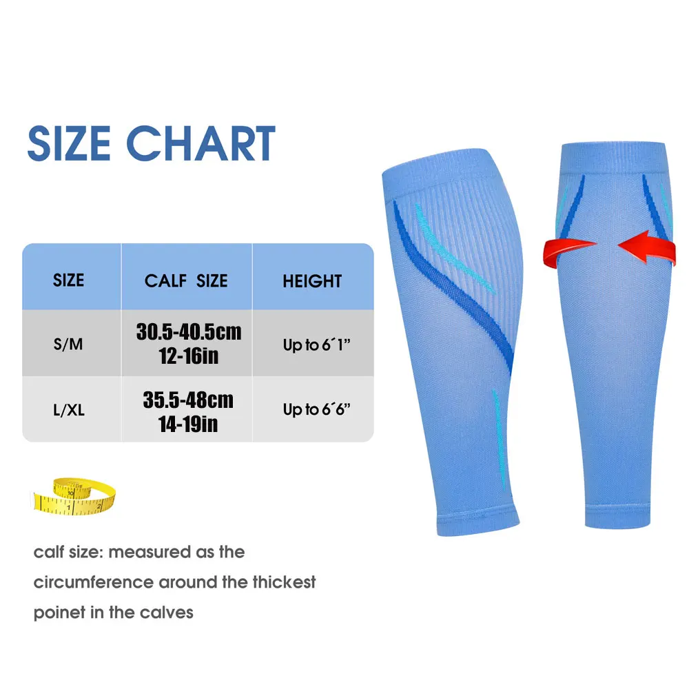 1 Pair Calf Compression Sleeves for Men & Women (20-30 MmHg), Gym Leg Compression Sleeve Footless Socks for Running calf compression sleeves,calf compression sleeve