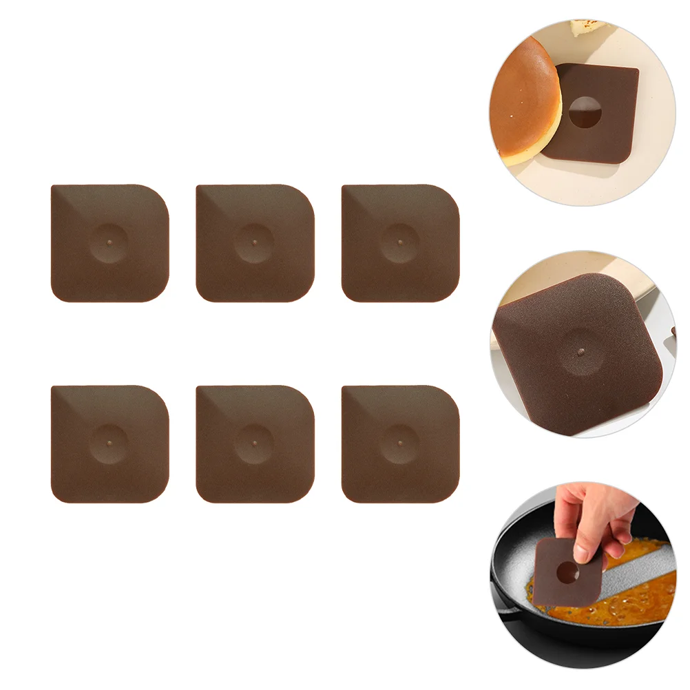 

6 Pcs Plastic Scraper Multifunctional Scrapers Flat Skillet Blade Cleaning Supplies Cookware Tools Scrubber