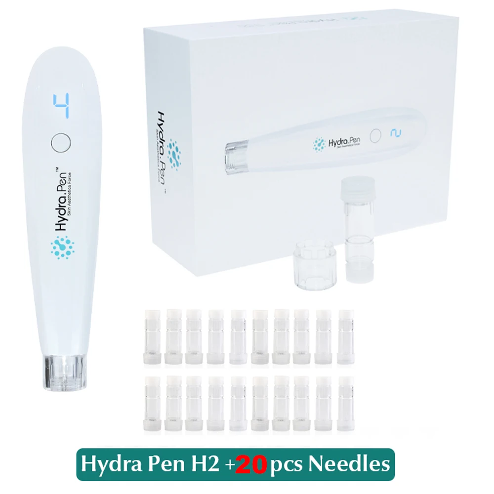 Penna Microneedling Professionale Originale Hydra Pen H2 Automatic Serum Derma Stamp Con Cartuccia Ad Ago Da 20 Pezzi Per Miconeedle Care