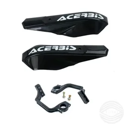 Universal Multi - Color Motorcycle Handlebar Hand Guards Protector (Black white a pair)