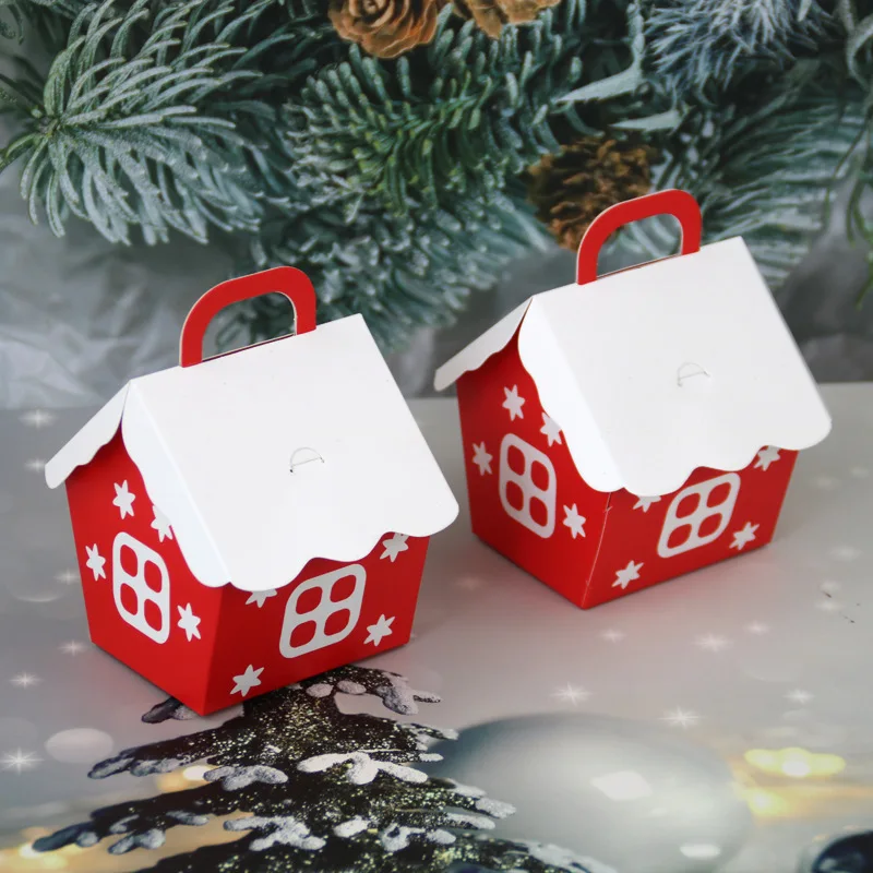 Boîte à bonbons de noël pour enfants, 50 pièces, boîte-cadeau de père noël,  sac d'emballage de biscuits à faire soi-même, décoration de fête de joyeux  noël, cadeaux de nouvel an pour enfants 