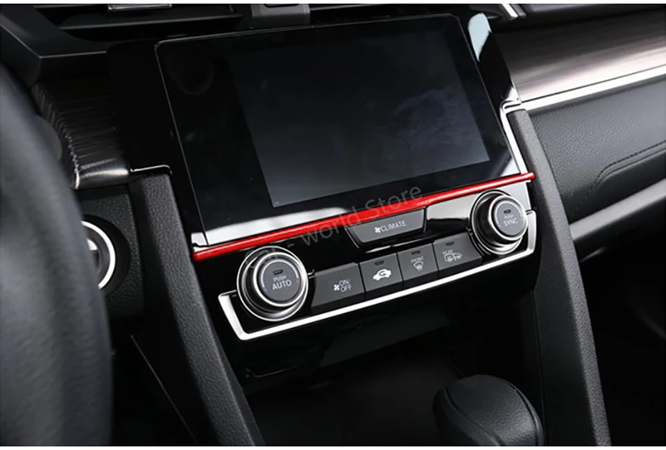 Red Reading Light Trim Frame For Honda 10th Gen Civic 2016-2020 Interior Upgrade