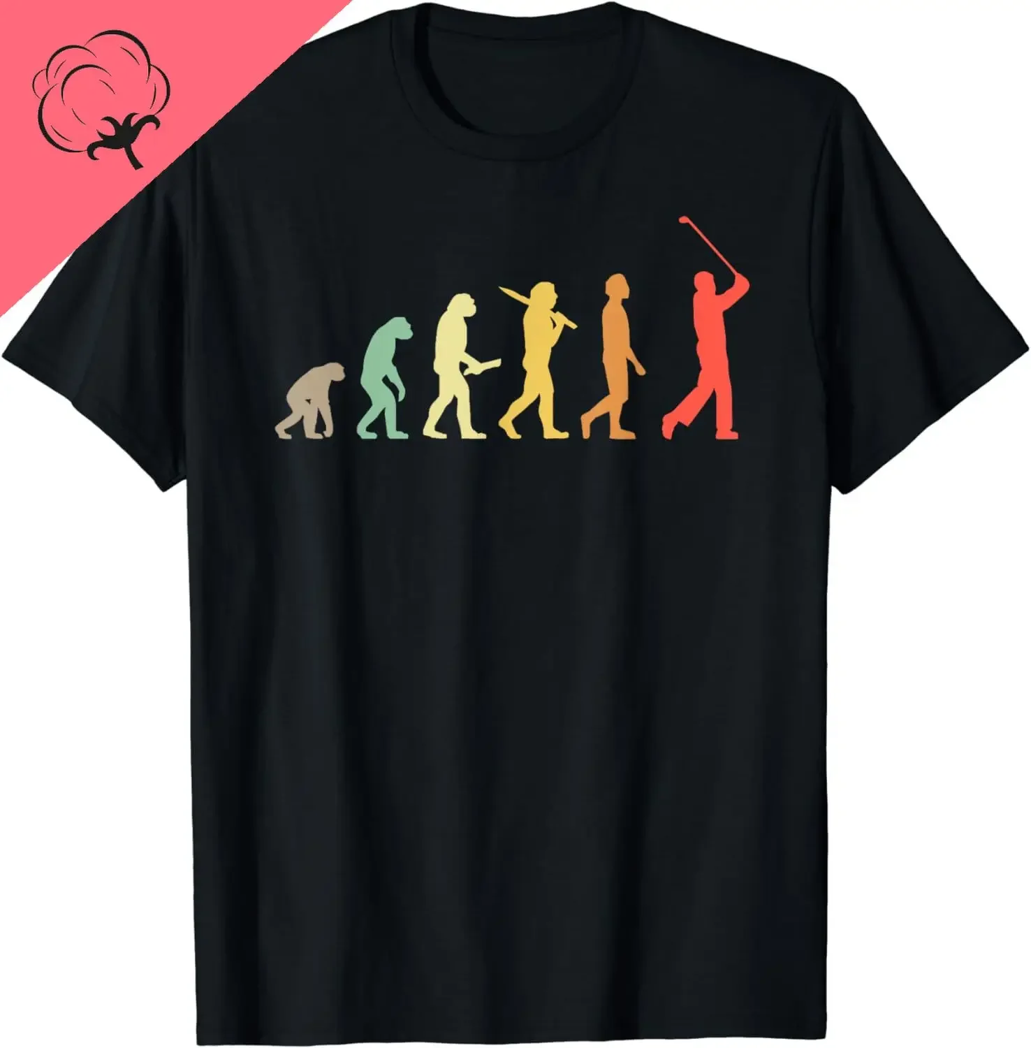 Camiseta Retro De evolución De Golf para golfistas y jugadores De Golf, Ropa Vintage De algodón, Tops, camiseta gráfica, Ropa para Mujer