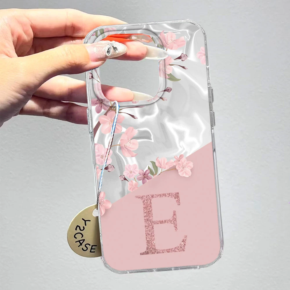 A Z Rosa Buchstabe Pfirsichblume ﻿ Stoßfeste Handyhülle für Samsung Galaxy A07 A17 A06 A16 A26 A36 A56 A12 A22 Shell Paar Cover – Detail 5
