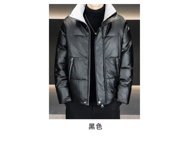 Übergroße M-8XL Pelzkragen-Baumwoll-gefütterte Jacke 2025, Winter-Herren-warmer wind- und wasserdichter Mantel, Streetwear, lockere, dicke Parkas – Detail 6