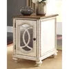 Realyn Chairside End Table, White/Brown Wood 2
