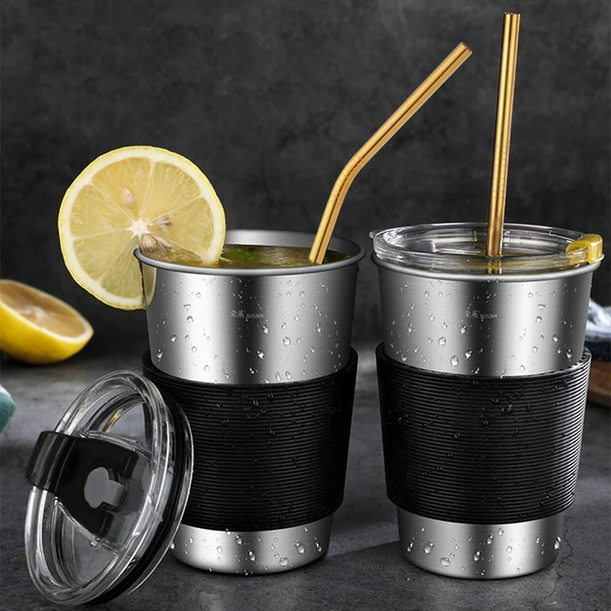 Metal Straws 304 Stainless Steel Reusable Drinking Straws 100pcs