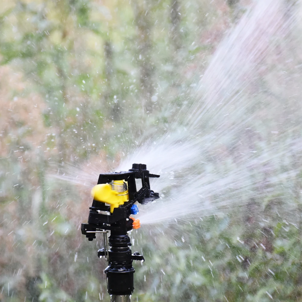 Irrigation Sprinklers 360 Degree Rotating Jet Sprinklers Double Outlet Rocker Nozzles 1/2" Male Thread Garden Agriculture Irrigation Sprinklers