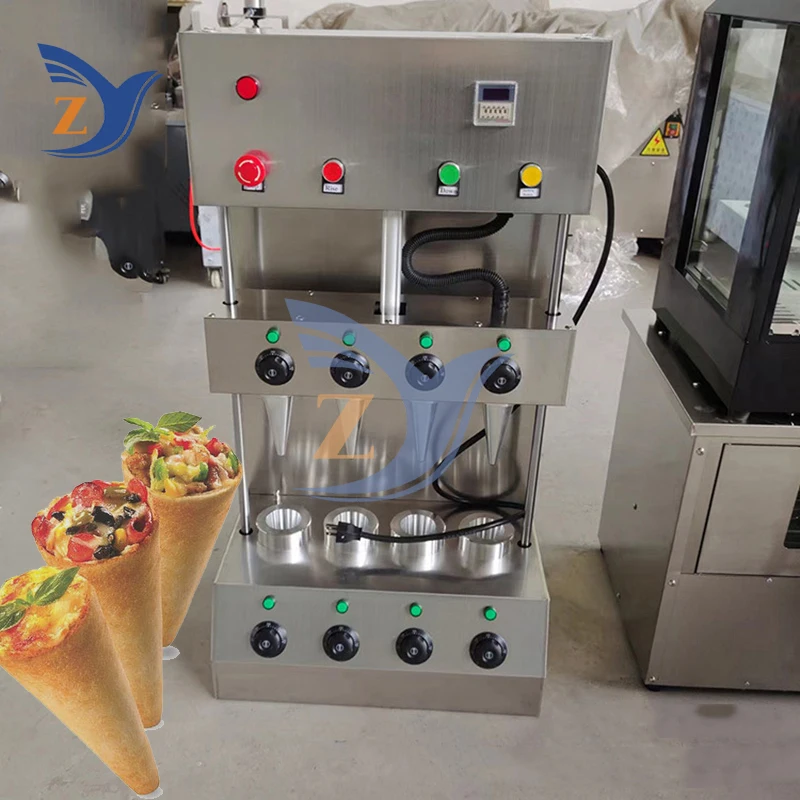 Sweet Barrel Pizza Forming Machine Cone Hand Hold Automatic Small 4-Head Spiral Hand-held Stainless Steel Shell Conch Equipment