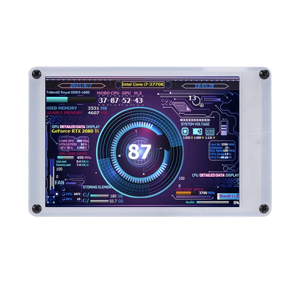 ��� USB ��ǻ�� �µ� ����͸� 3.5��ġ IPS DIY ��ũ�� PC ���÷��� ���� ȭ�� ������ ������ ����� ���̿�