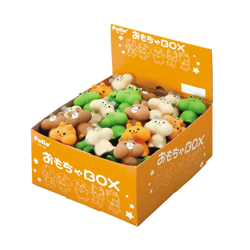 

Squeaky Toys for Small Dogs Cute Animal Style 4 Colors Size 55mm(2.2in) x 70mm(2.8in) Latex Interactive Pet Toy 4-pack