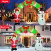 Huge Lighted Christmas Inflatable Archway Inflatable Santa Claus Snowman Arch Outdoor Holiday Decorations Built-in Led Lights 5