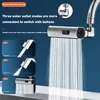 Three Level Waterfall Universal Faucet Extension Device Vegetable Washing Splash Proof Device Rotatable Convenient Bathing 1