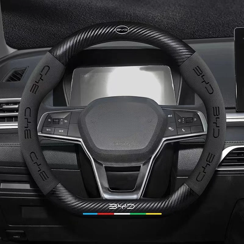 For BYD Atto 3 Atto 3 EV Yuan Plus 2022 2023 Microfiber Leather Sport D Shape Car Steering Wheel For BYD Atto 3 Atto 3 EV Yuan Plus 2022 2023 Microfiber Leather Sport D Shape Car Steering Wheel