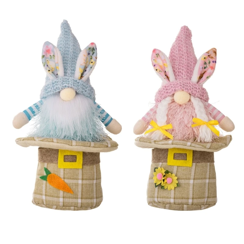 

P82D Easter Faceless Gnome Rabbit Reusable Home Decorations Scandinavian Tomtes