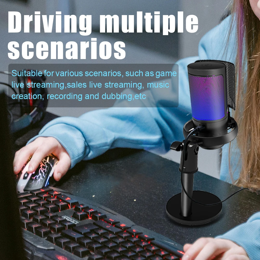 NearStream مكثف USB XLR ميكروفون سطح المكتب التوصي...