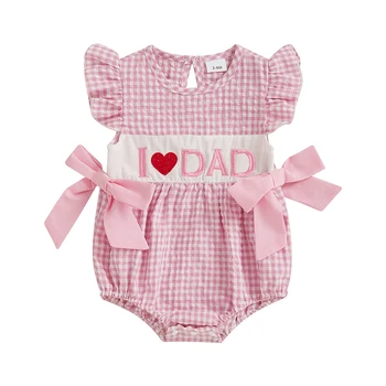 Plaid Whim Embroidered Baby Romper 1