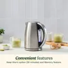 1.7-Liter Stainless Steel Cordless Electric Kettle with 6 Preset Temperatures,boil-dry protection with auto shutoff 3