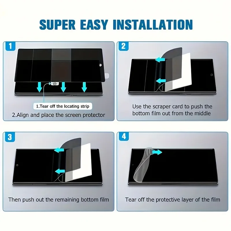 3-Pack Privacy Hydrogel Screen Protector Film
